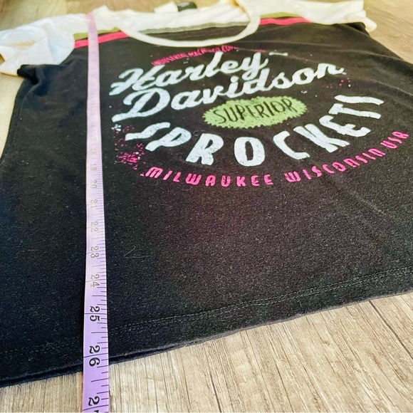 Harley Davidson Black and Cream Short Sleeve T-shirt 2X - Picture 6 of 6